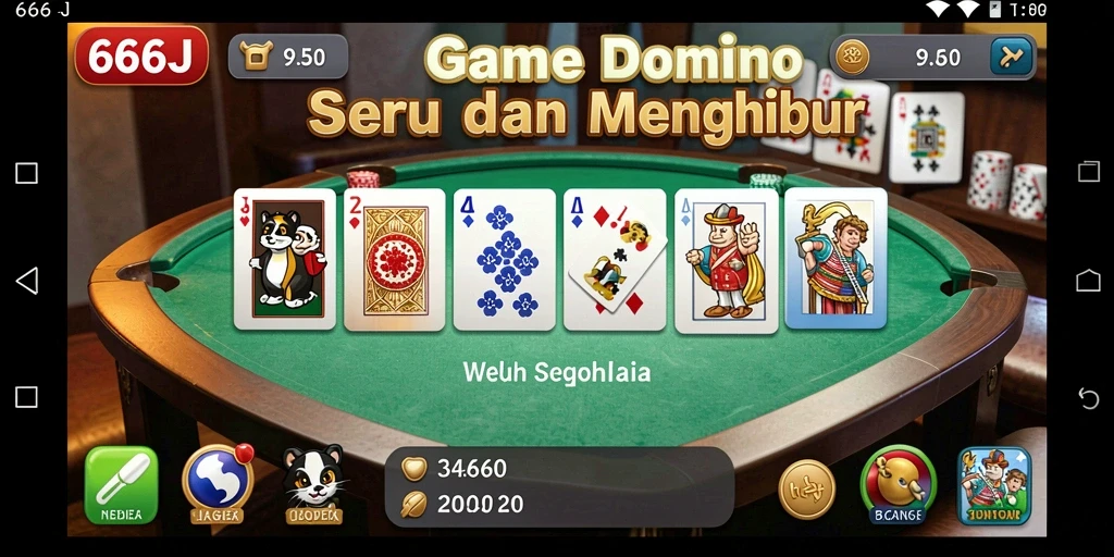 Gameplay menarik dari 666J yang menunjukkan keseruan bermain domino.