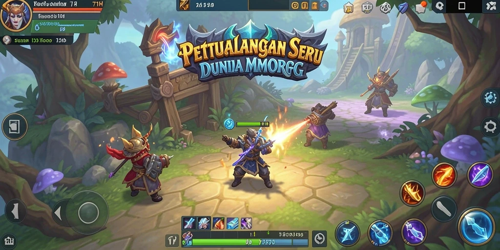 Tampilan gameplay seru dan interaktif di 71H MMORPG.