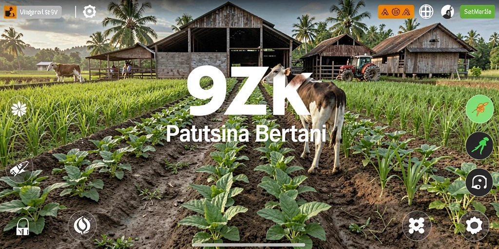Tangkapan layar gameplay <strong>9ZK</strong> yang menunjukkan aktivitas bertani yang seru.