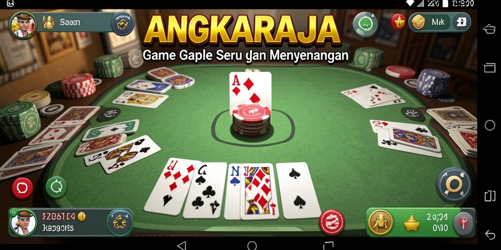 Gameplay seru gaple di ANGKARAJA.