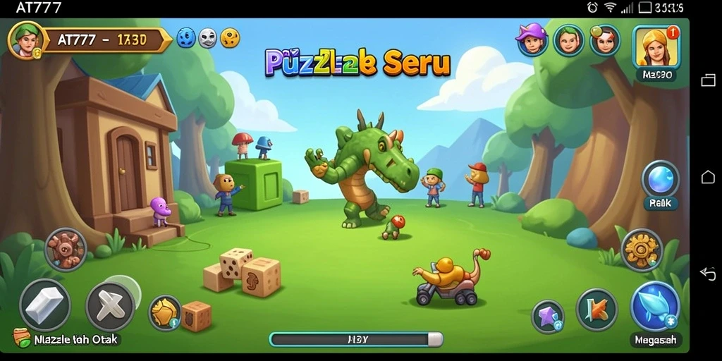 Tampilan gameplay puzzle yang menantang dan menarik dari AT777.