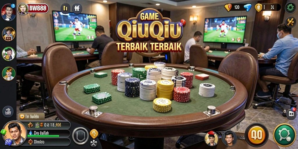Screenshot gameplay BW888 yang menunjukkan serunya permainan QiuQiu.