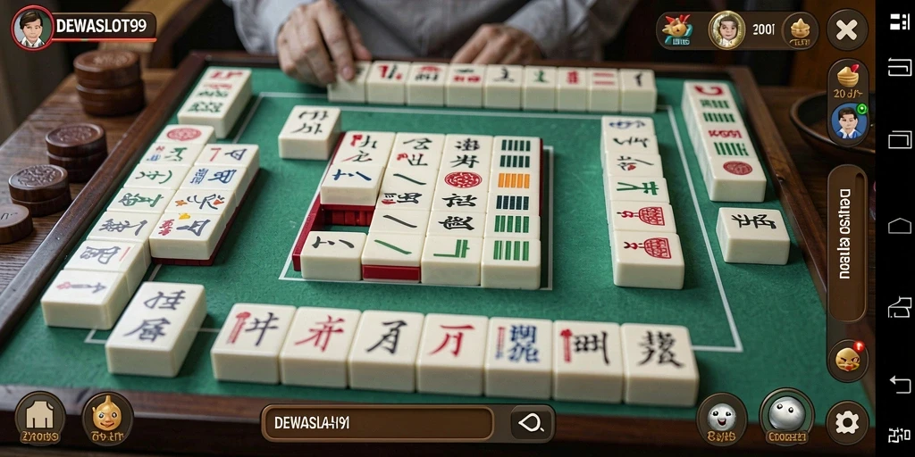 Gameplay DEWASLOT99 yang seru dan menantang dalam permainan Mahjong.