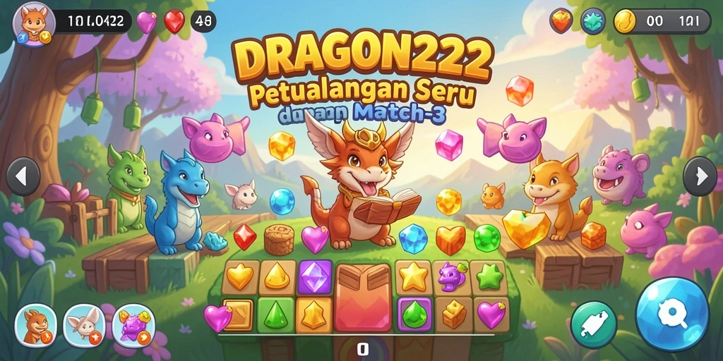 Tampilan gameplay seru dari DRAGON222 yang penuh warna.