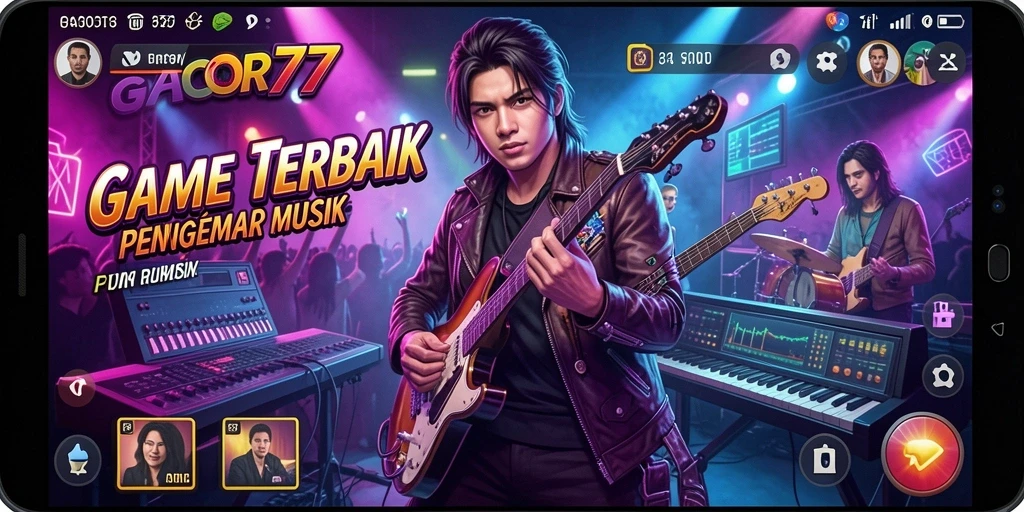 Tampilan menarik fitur gameplay musik GACOR77.