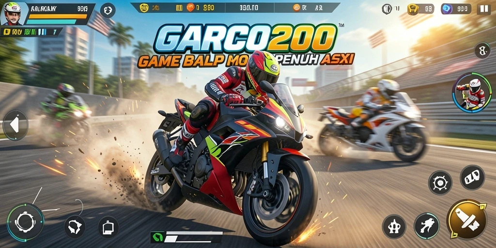 Tampilan aksi balap motor yang mendebarkan dalam GARCO200.