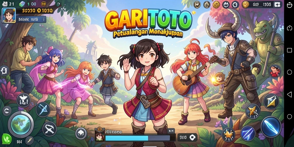 Screenshot utama GARITOTO menunjukkan karakter Anime dalam aksi seru.