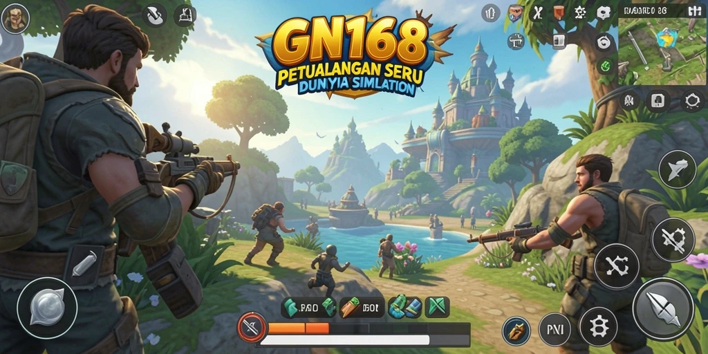 Screenshot gameplay GN168 menampilkan interaksi sosial yang dinamis.