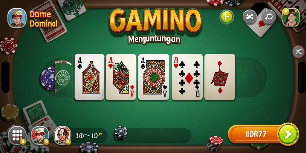 Tampilan gameplay Domino IDR77 yang menarik dan seru.