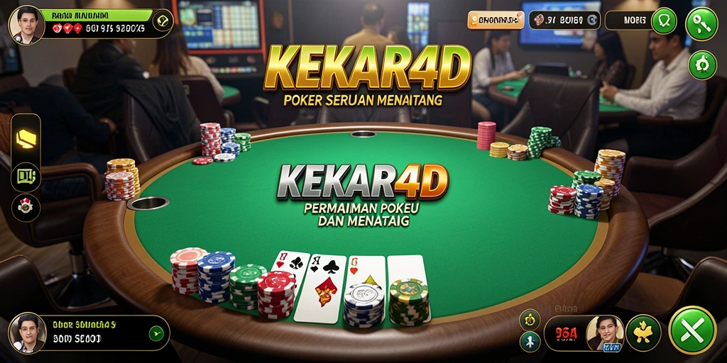 Screenshot gameplay Poker di KEKAR4D dengan suasana menegangkan.