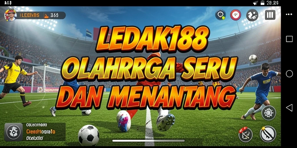 Tampilan gameplay seru dari LEDAK188 yang menggambarkan pertandingan olahraga.