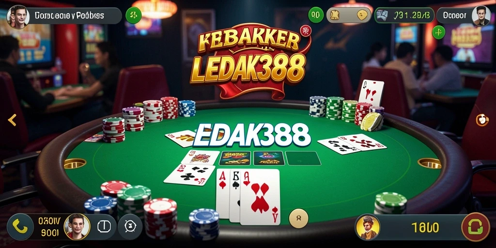 Tampilan menarik dalam gameplay poker LEDAK388.