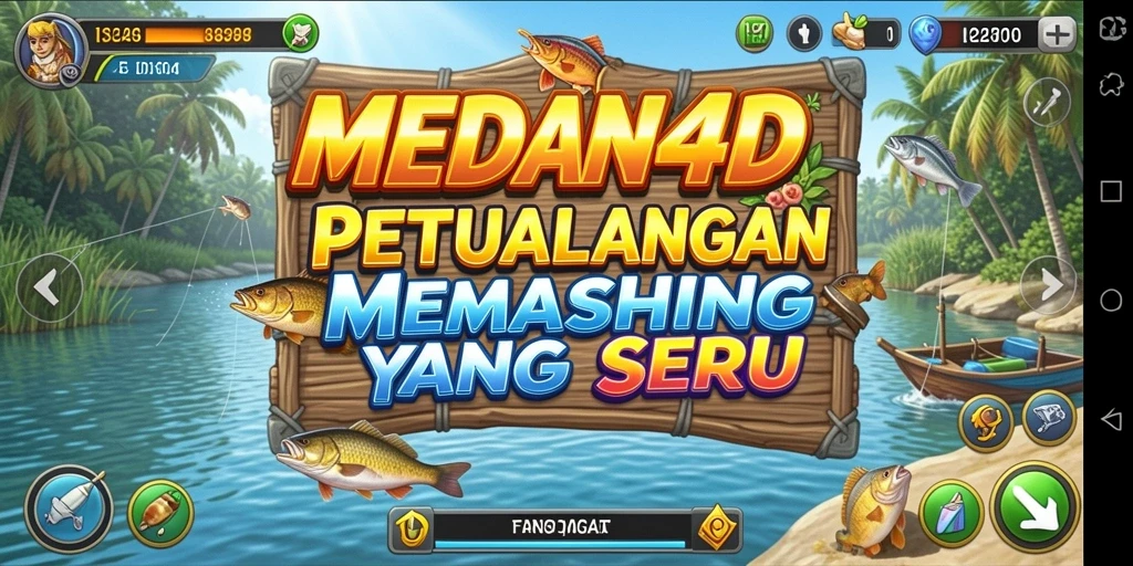 Screenshot gameplay MEDAN4D dengan aksi memancing yang seru.