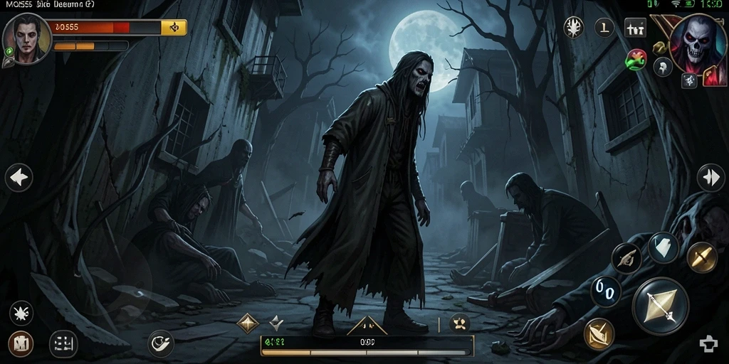 Screenshot MPO555 menampilkan ketegangan gameplay di kegelapan.