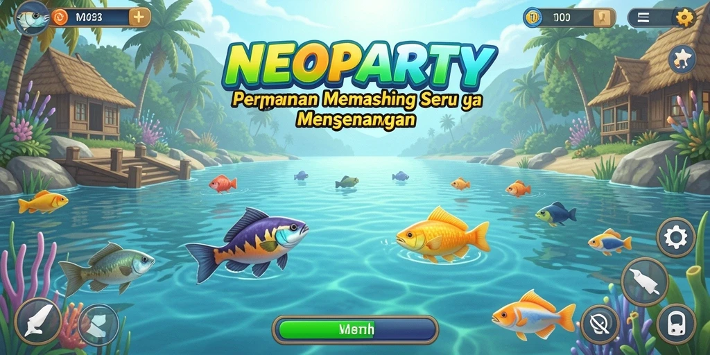Gameplay seru NEOPARTY dengan berbagai jenis ikan yang berbeda.