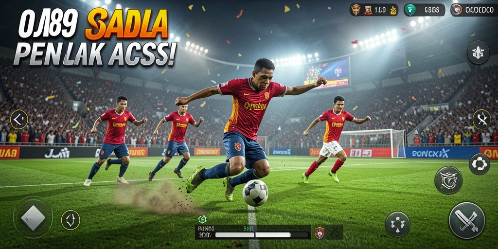 Tampilan pertandingan sepak bola yang mendebarkan di OJA89.