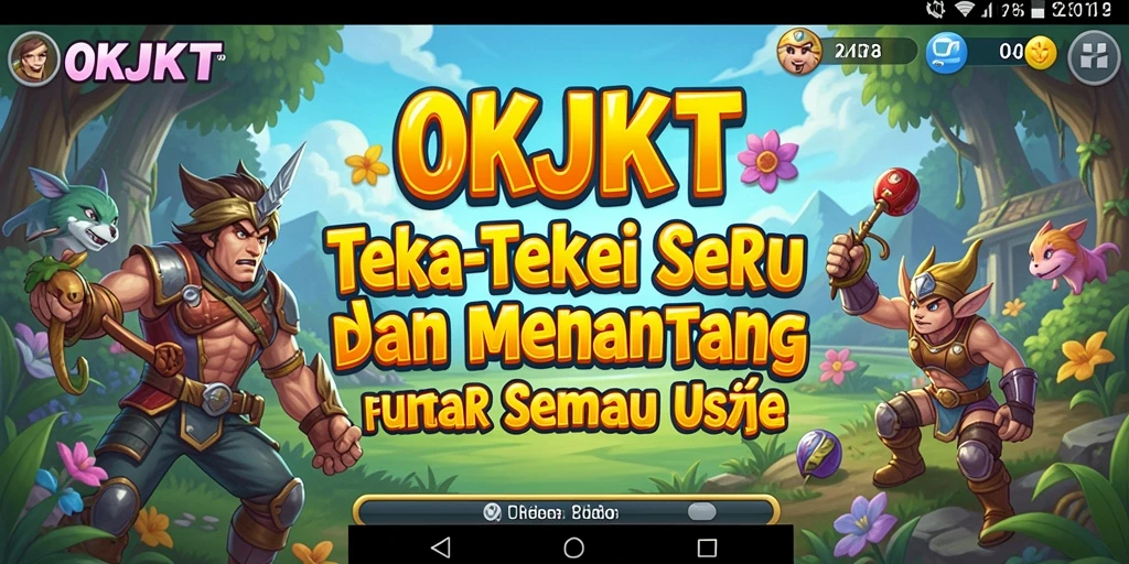 Screenshot utama menunjukkan gameplay seru dan menantang dari OKJKT.