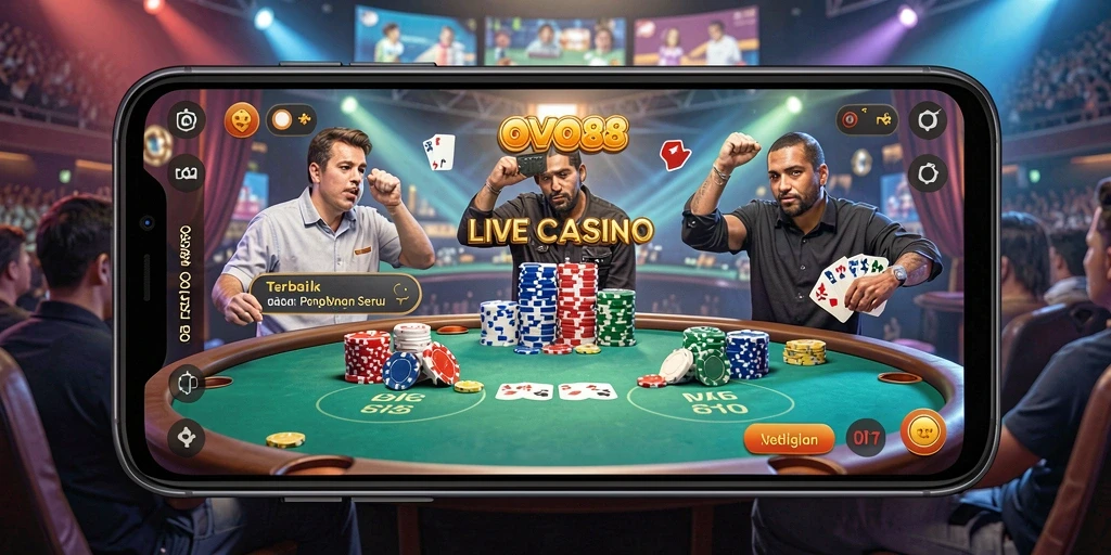Tampilan menarik OVO88 dalam sesi Live Casino yang mendebarkan.