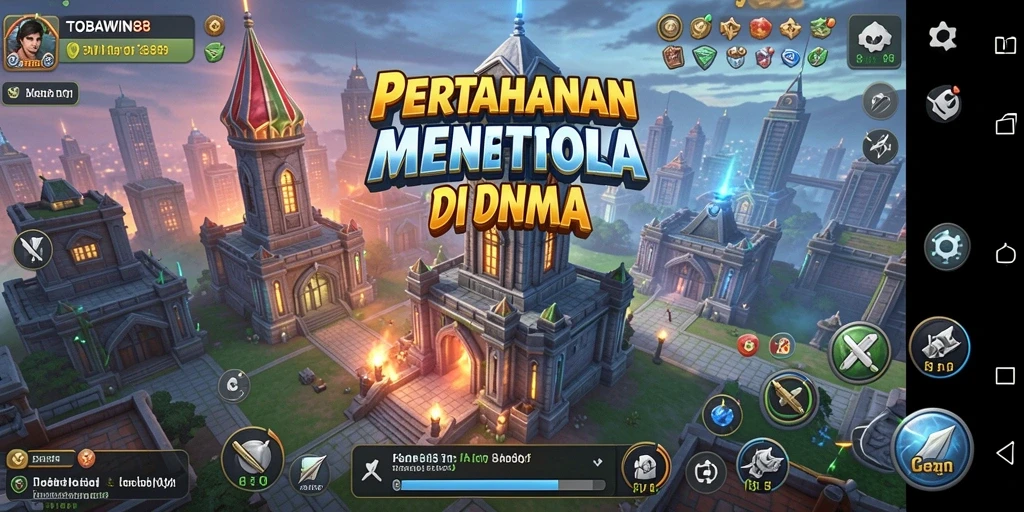 Tampilan menarik gameplay TOBAWIN88 saat bertahan dari serangan musuh.
