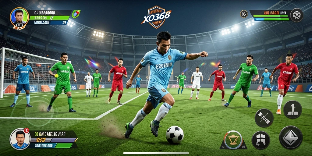 Tangkapan layar gameplay XO368 yang menunjukkan aksi seru olahraga.